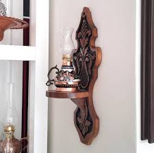 Wooden Wall Sconce, Wall Mounted Oil Lamp, Copper Kerosene Lamp, Rustic Home Decor, Home Gifts, Unique Home Decor, Unique Gift Ideas - Etsy