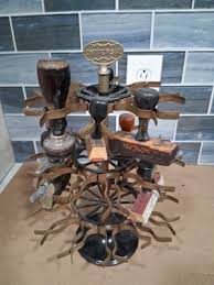 Vintage Universal 3 Tier Office Rubber Stamp Holder Carousel ...