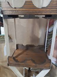 Hanging Wood and Canvas Wine/Wine Glass Rack by CANVAS ...