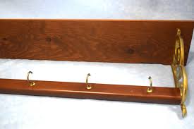 30 Inch Vintage Wood Plate Shelf With Brass Brackets and Hooks Grooved Top Shelf for Displaying Plates What Not Curio Wall Shelf - Etsy