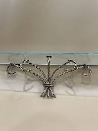 Vintage Italian Gilt Tole Metal Glass Wall Shelf | eBay