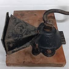 Cast Iron Coffee Grinder Wall Mount Crank Handle Black Model 250 Metal Hopper | eBay