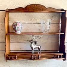 Farmhouse Wood Wall 3 Shelf Unit Country Kitchen Storage Handmade Curved Scalloped Edge Rustic - Etsy