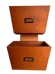Solid Wood Wall HungFile Magazine Rack Outgoing Incoming Mail 2 Pockets 19x11x7” | eBay