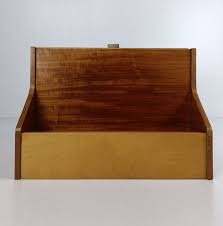 Wooden Wood Nightstand End Table Bedroom Cabinet Vintage Modernist Retro Two Toned Lovely - Collectors in the House