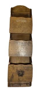 3 Tier Wooden Wall Organizer Letter Mail & Bill Holder Vtg Home Decor | eBay