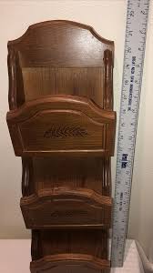 vintage Letter/Bill/Key Holder Wood Organizer Wall Mount 3 Slot 21 3/4" | eBay