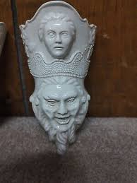 Pair Of Two Chelsea House Port Royal Porcelain Wall Sconce Planter Flower Scarce | eBay