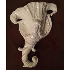 18th Century English Creamware Wall Pockets with Eagle and Ram Head Handles - A Pair | Chairish