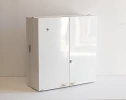 Vintage French Metal Medicine Cabinet: First Aid Storage ...
