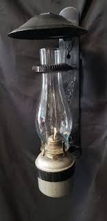 Vintage C & O Railroad Wall Mounted Oil Lamp 20" x 5 ...