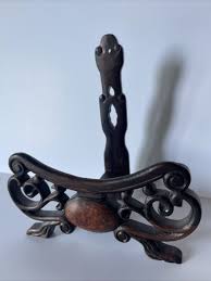 Vintage Antique Wood Stand Chinese Fine Old Scholar Art For ...