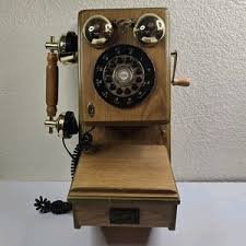 Vintage Wooden Wall Telephone | eBay