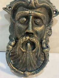 Gilded Cast Iron Door Knocker Devil Face