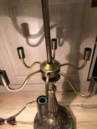 Vintage Unique Caramel Slag Glass Etched Birds Lily Base Table Lamp | eBay