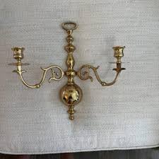 Vintage Brass Double Arm Wall Sconce Candle Holder - Etsy