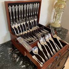 DINNER 105PC WALLACE GRANDE BAROQUE 7"OVAL SOUP FRK8" KNF10" STERLING SILVER SET | eBay