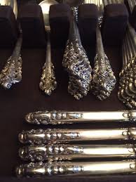 Wallace 52 Pc Flatware Set In Box Sterling Silver Grande ...
