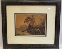 Framed 1800s Hand-tinted Lithograph: Istanbul Fine Art ...
