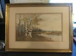 Large Listed Artist Samuel R Chaffee 29 x 21Guilt Framed Landscape Watercolor/ | eBay