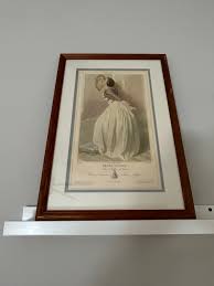 Vintage 1967 FRAMED Lithograph of 19th Century Parisian ...