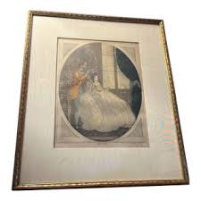 1920s Antique Andre Lambert “Le Matin” (The Morning) Framed ...