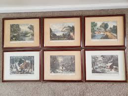 6 Currier & Ives Litho Prints /Putnam/Bridge/Mill/Wilderness/Sugaring/Skating | eBay