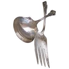 Vintage 1934 Wallace Sterling Silver Large Spoon/Fork. For Sale at Ruby Lane