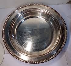 Vintage ART S CO Silver Plated BOWL w/ BRAIDED EDGE 11.5 ...