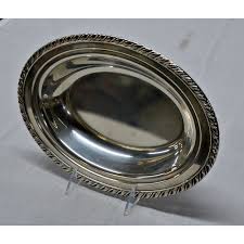 Silver Plated Oval Server Dish | Chairish