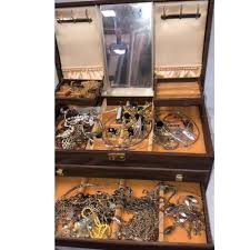 Sold at Auction: Vintage Unsearched Jewelry Box Costume, Silver?