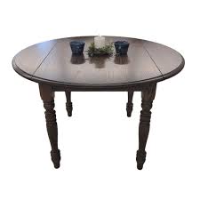 Amish Solid Wood Round Drop leaf Expandable Leg Table