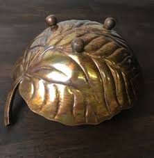 RUSTIC LEAF SHAPED METAL BOWL FOOTED CENTERPIECEVINTAGE DECORATIVE | eBay