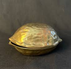 Vintage Brass Nutcracker Walnut Shaped Box Nut Cracker 1950's Heavy Metal | eBay