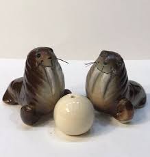 Cute Unique Vintage Walruses Ceramic Japan Salt and Pepper Shakers | eBay