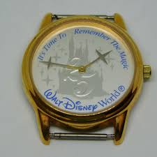 Disney Walt Disney World Gold Tone Quartz Analog Unisex Watch New Battery | eBay