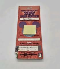 Vintage 1995 Walt Disney World 3 Day Park Hopper Ticket - Friends And Relatives | eBay