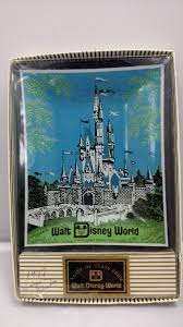 Vtg 1977 Walt Disney World Castle Painted Glass Ashtray Candy Dish Advertising | eBay