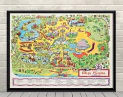 1973 Magic Kingdom Map Poster Disney Map Poster Disney ...