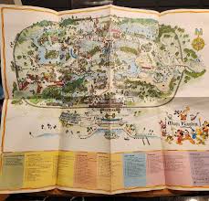Vintage 1974 WALT DISNEY WORLD Magic Kingdom PARK Guide MAP ...