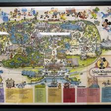 Disney World Magic Kingdom Map - Panoramic Birds Eye View ...
