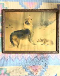 Vintage Antique Shepherds “found” Collie and Lamb Print by ...