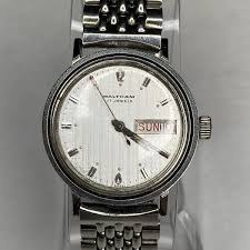 Vintage Waltham Men's Watch 17J Day Date Stainless Steel Manual WInd - WORKS | eBay