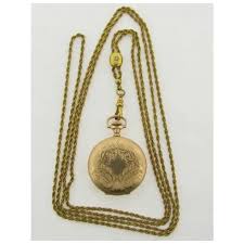 Antique Art Nouveau Hampden Lady's GF Hunting Case Pendant Watch & . For Sale at Ruby Lane