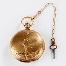 Sold at Auction: 18K Gold Elgin Pocket Watch