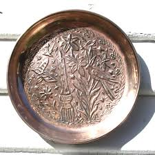 Antique Middle East Copper Plate Wall Plaque 5.5" Hammered ...