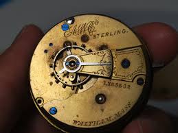 Vintage 1882 WALTHAM Sterling 18s 7J Pocket Watch Movement ...
