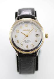 Geneve Men Watch Stainless Gold Silver Steel 50m Leather ...