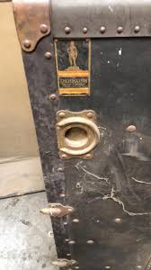 Sold at Auction: Antique Oshkosh Wardrobe Steamer Trunk