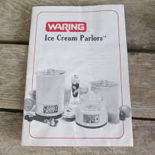 Vintage Waring Ice Cream Parlors Recipes Instructions User ...